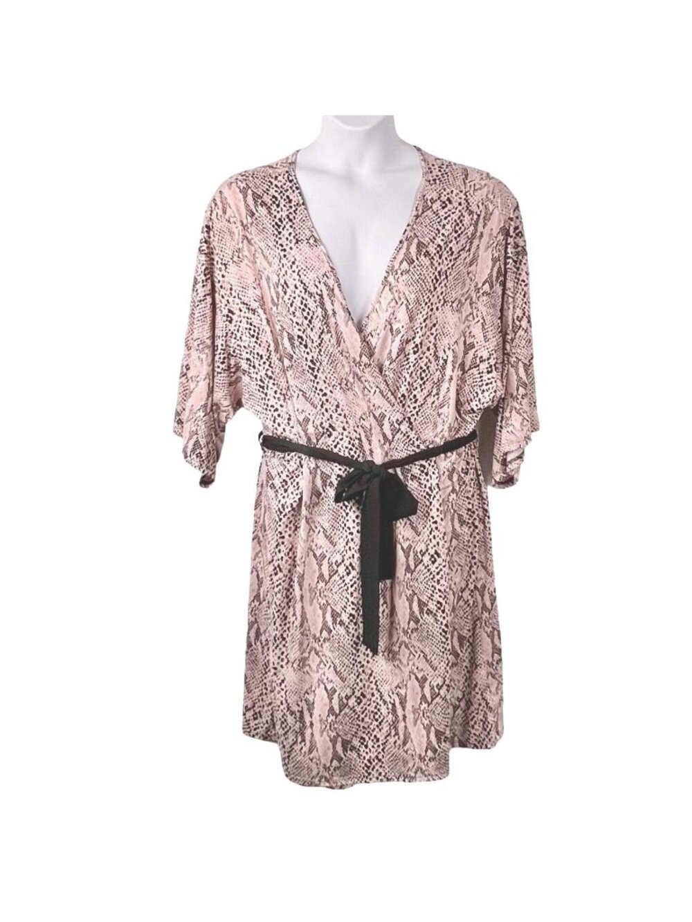 SUMMER CLEARANCE Snake Print Kimono-Style Robe 3X Secret Treasures